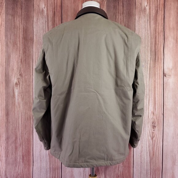 Vtg LL Bean Jacket Mens Large Field Barn Chore Leather Collar Wool Lined Hunting - Picture 7 of 15